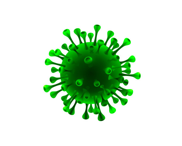 病毒生物危险，生物宏观，白色背景。图片下载