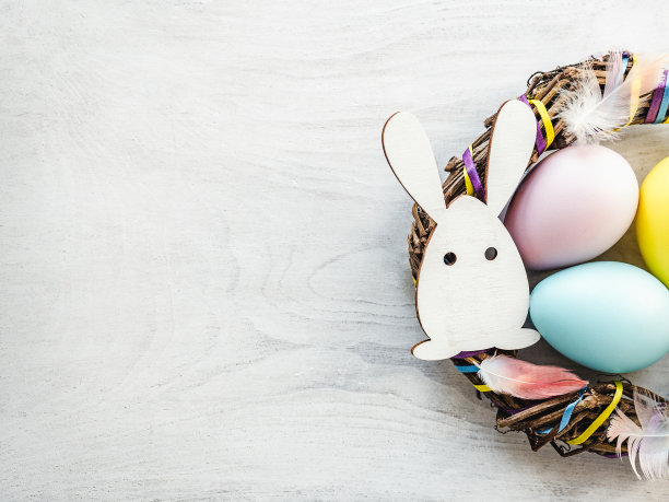 复活节快乐。美丽的贺卡。近距离图片下载