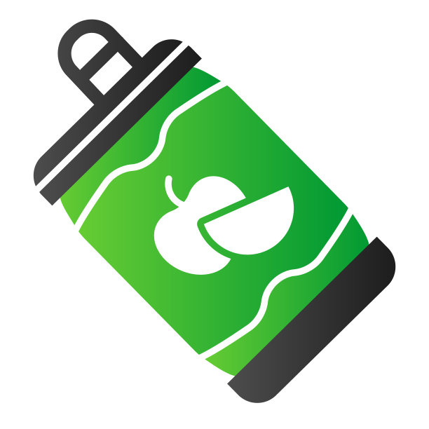 苹果酒在可以平图标。酒精饮料的颜色图标在时尚的平面风格。饮料在锡梯度风格的设计，设计的网页和应用程序。Eps 10。图片下载