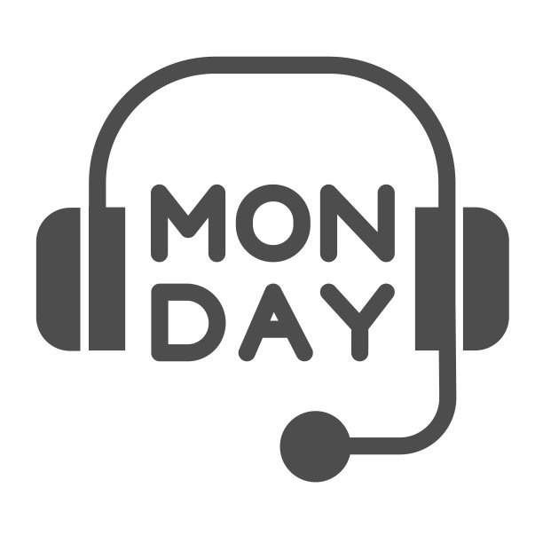 耳机图标。耳机与文本矢量插图孤立在白色。周一题字字形风格设计，专为网页和应用设计。Eps 10。图片下载