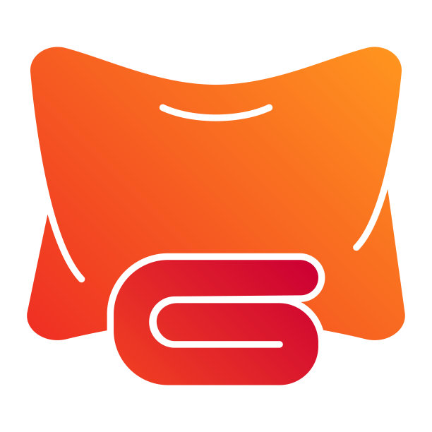 亚麻和枕头平图标。床上用品颜色图标在时尚的平面风格。卧室渐变风格设计，专为网页和应用设计。Eps 10。图片下载