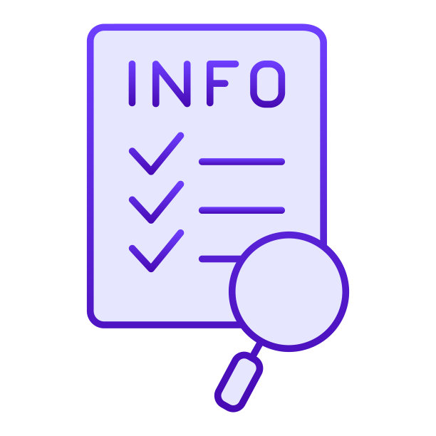 纸张搜索平面图标。文档和放大镜的蓝色图标在时尚的平面风格。搜索信息列表渐变风格设计，适用于网页和应用程序。Eps 10。图片下载