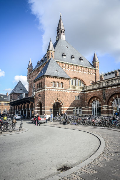 哥本哈根中央车站的侧视图素材图片