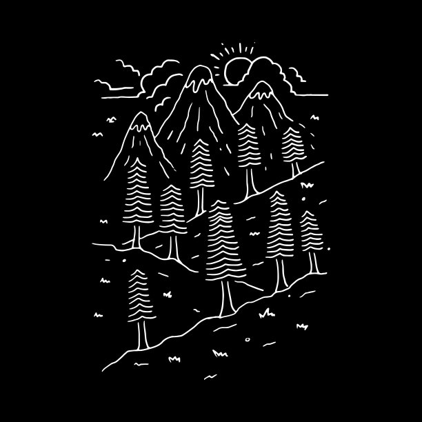 露营远足者登山者图形设计插图矢量艺术t恤设计图片下载