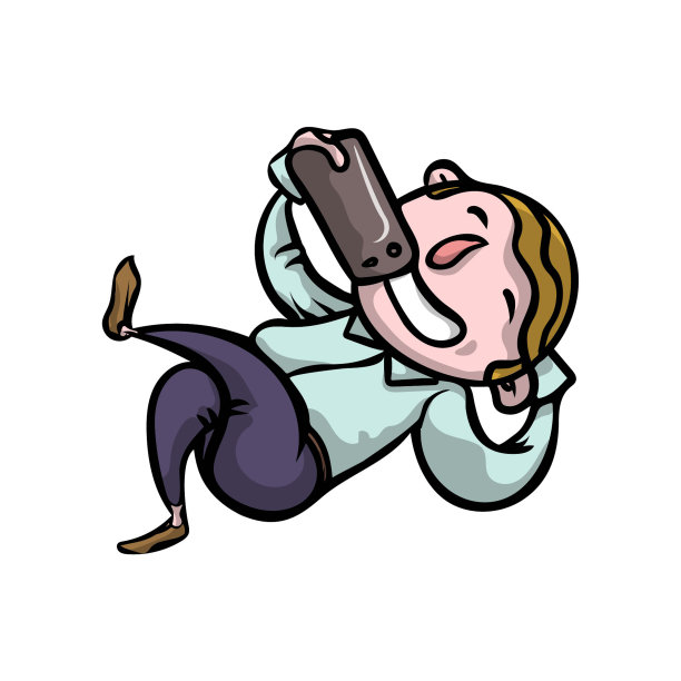 可爱的微笑金发男孩躺在地板上自拍图片下载