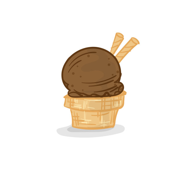 冰淇淋冰酥甜点画图形对象图片下载