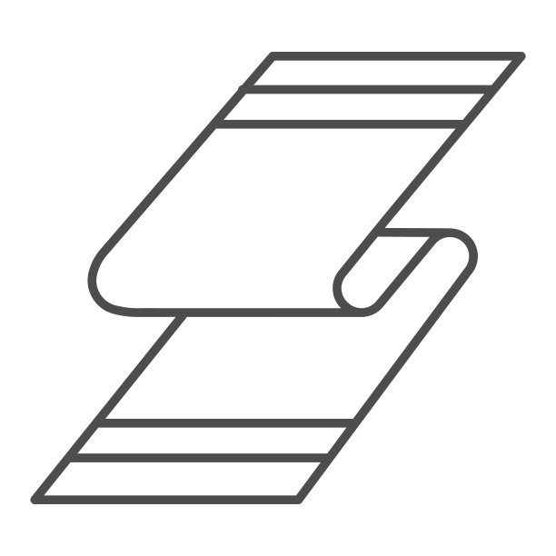 浴巾细线图标。沙滩毛巾矢量插图孤立在白色。纺织轮廓风格设计，专为网页和应用。Eps 10。图片下载