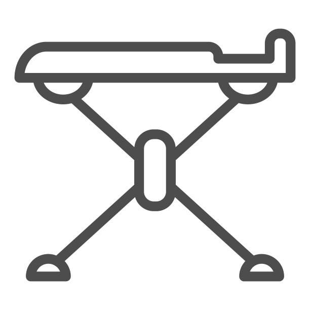 烫衣板线图标。家用电器矢量插图孤立在白色。家务大纲风格设计，专为网页和应用设计。Eps 10。图片下载