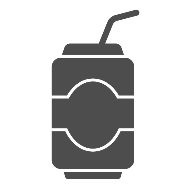 可以喝固体图标。苏打矢量插图孤立在白色。饮料字形风格设计，专为网页和应用设计。Eps 10。图片下载