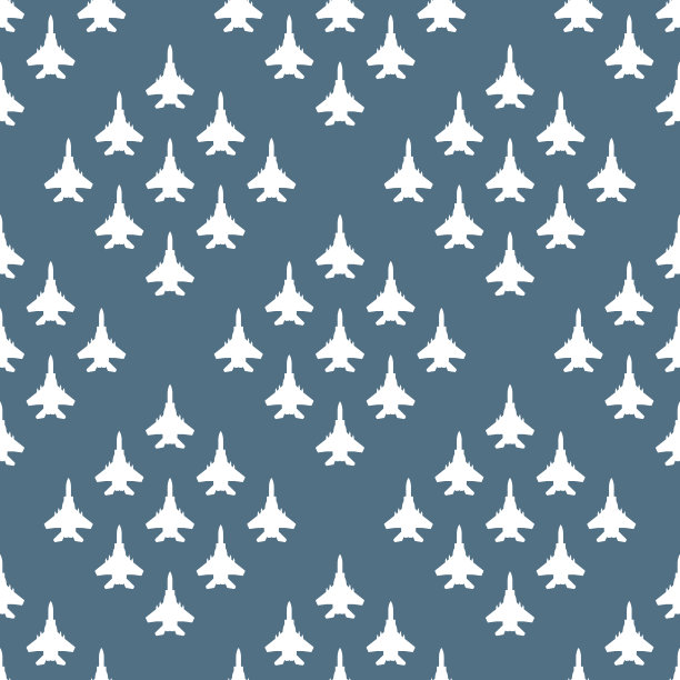 无缝模式与战斗机的轮廓图片下载