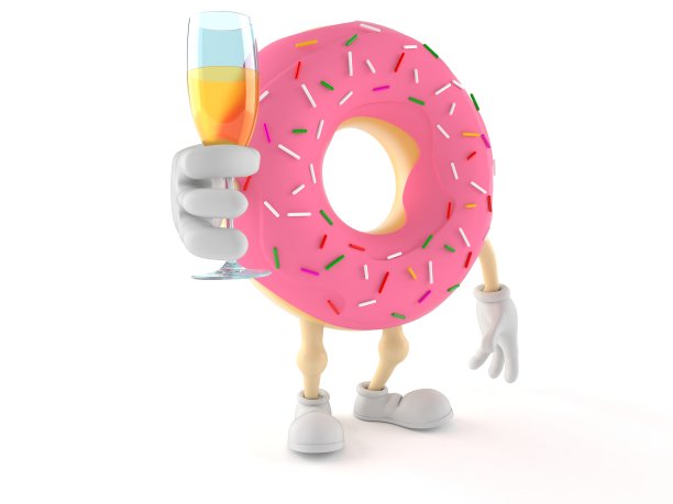 甜甜圈字符敬酒图片下载