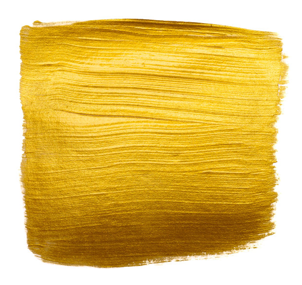 金色金属箔漆手刷笔触设计元素孤立图片下载