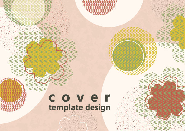 几何背景，花和圆圈从波浪线，点，粒子。柔和的色调。设计卡片，封面，横幅，广告。东方元素。图片下载