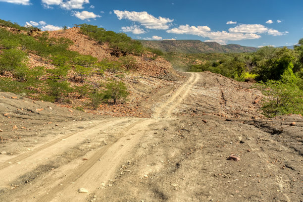 纳米比亚沙漠公路风光图片下载