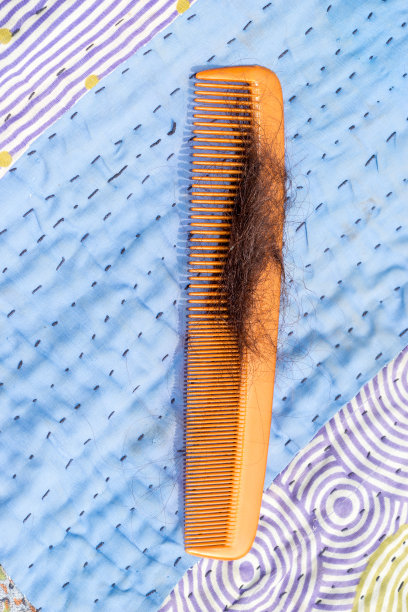 很多头发卡在梳子上导致头发脱落图片下载
