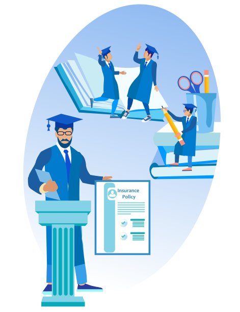 学生为成功的保险业务而欢欣鼓舞图片下载