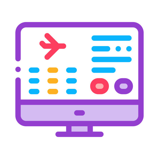 飞行信息网站图标细线矢量图片下载