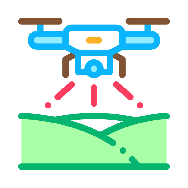 无人机四轴飞行器设备图标细线矢量图片下载