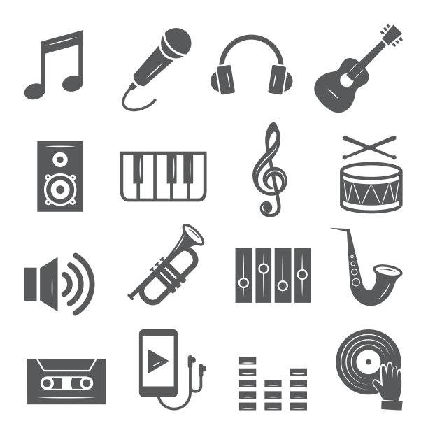 音乐图标设置为白色背景图片下载