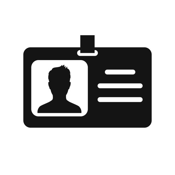 Id徽章图标。带挂索的识别卡-股票矢量图片下载