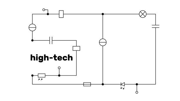 电子电路方案。技术的概念。向量。图片下载