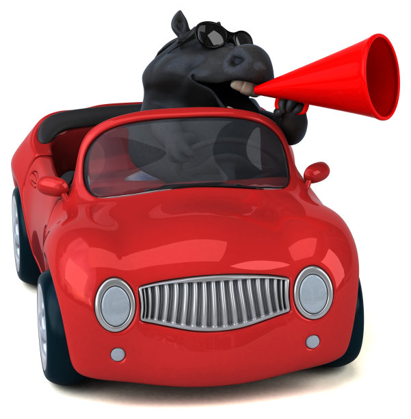 有趣的马- 3D插图图片下载