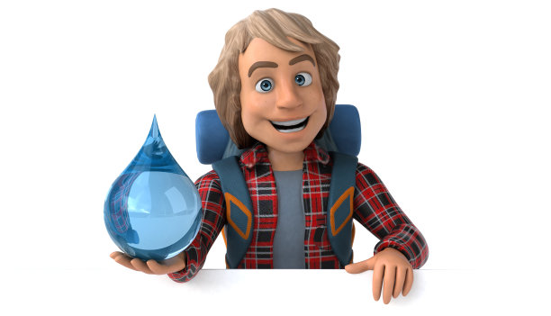 有趣的背包客卡通人物图片下载