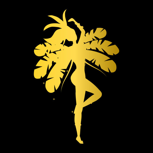 巴西桑巴舞蹈演员。狂欢节女孩的剪影在黑色背景上穿着节日服装跳舞。美丽的狂欢节女孩穿着节日服装。卡通平的风格。矢量图图片下载