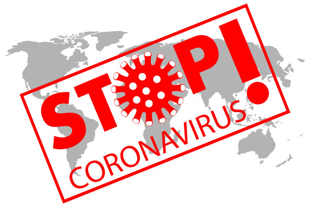 停止COVID-19 - 2019-ncov概念。危险COVID-19 nCoV。关于2019-nCoV病毒在世界各地传播的博客文章、新闻和文章的矢量插图素材图片