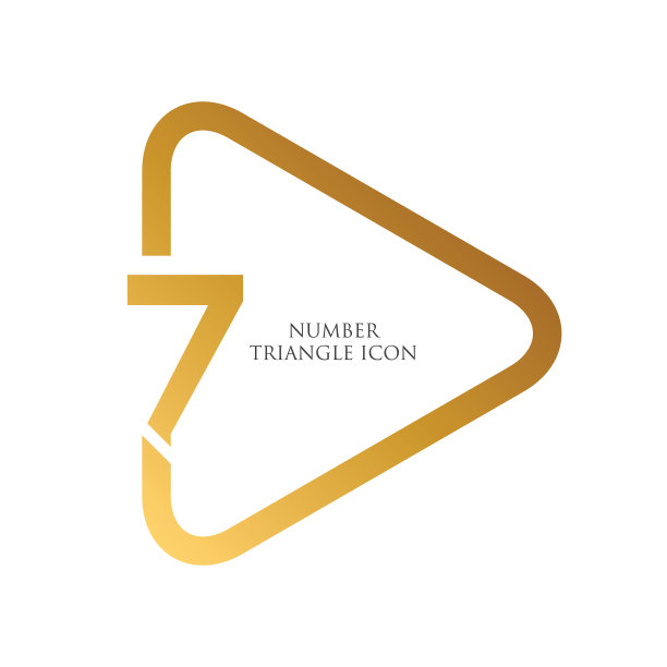 三角形形状数字股票插图，步数矢量模板图片下载
