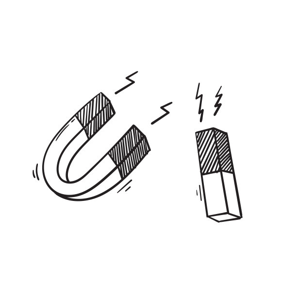 涂鸦手绘磁铁插图图标图片下载