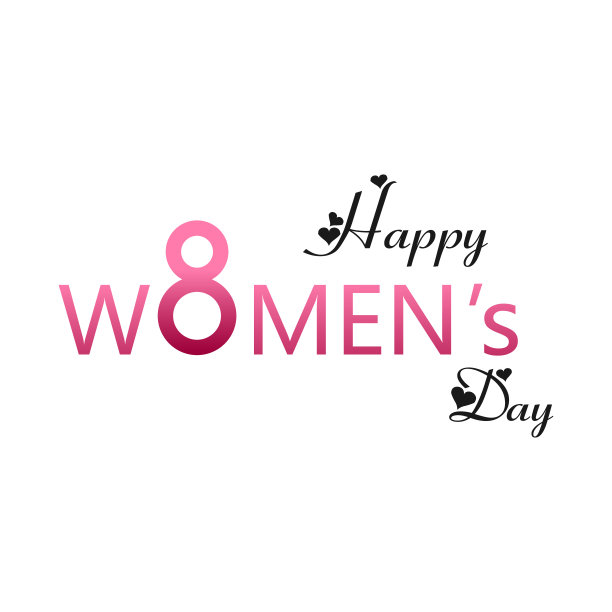 创意3月8日标志矢量设计与国际妇女节图标。妇女节的象征。简约的设计理念为国际妇女节。矢量图图片下载