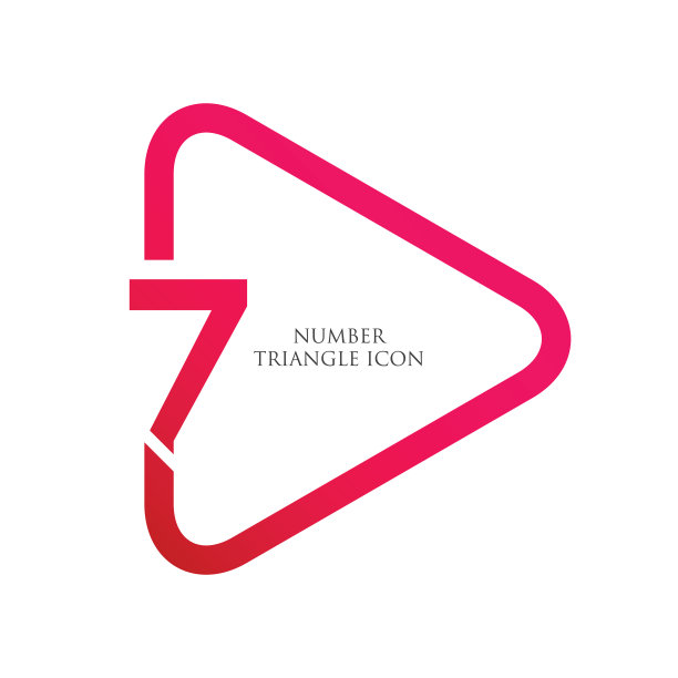 三角形形状数字股票插图，步数矢量模板图片下载