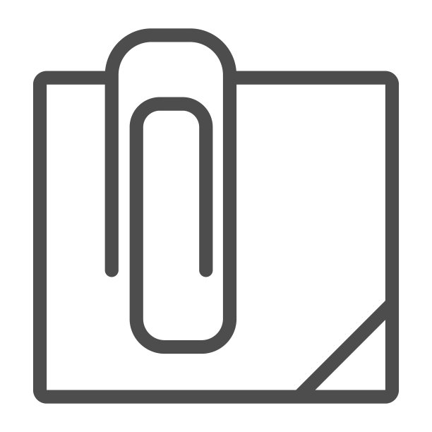 贴纸和剪辑线图标。广告便笺纸上有推针符号，白色背景上有轮廓式象形文字。文具项目标志的移动概念和网页设计。矢量图形。图片下载