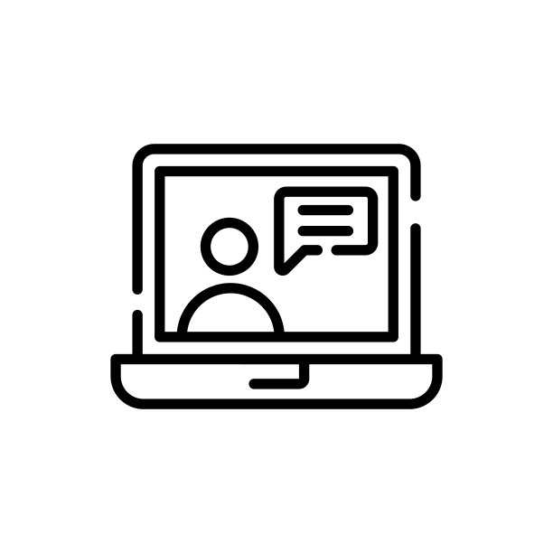 视频聊天线图标矢量插图EPS 10。图片下载