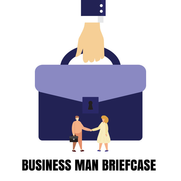 商人公文包或商人袋矢量插图图片下载