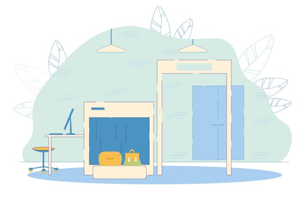 行李检查区内部设有海关服务台图片下载