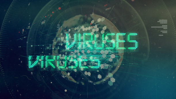 病毒警报标题背景图片下载