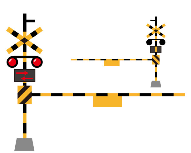 铁路交叉口矢量图。图片下载
