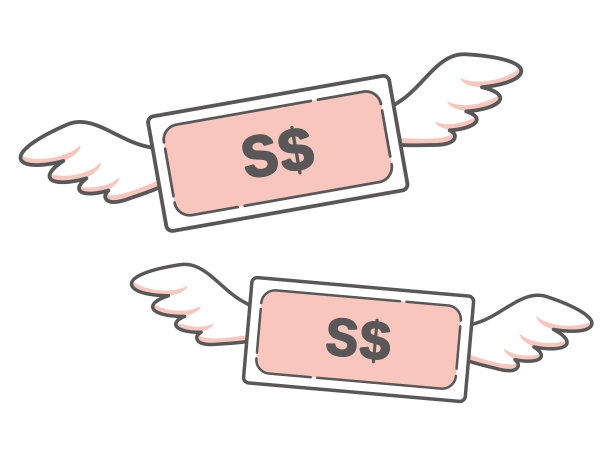 飞行新加坡元纸币简单的图标图片下载