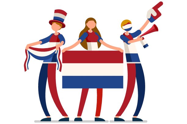 荷兰国旗荷兰人民图片下载