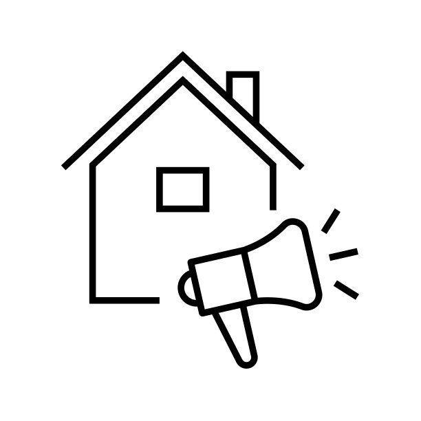 Listing for house line icon, concept sign, outline vector插图，linear symbol图片下载