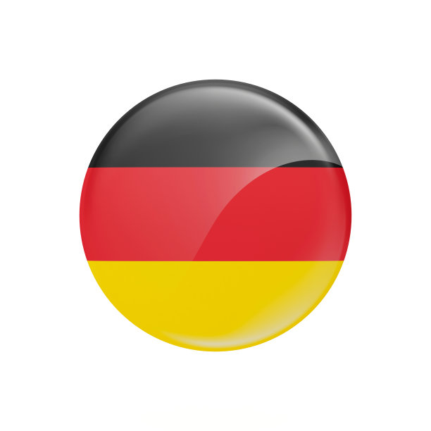 德国国旗按钮- 3D渲染图片下载
