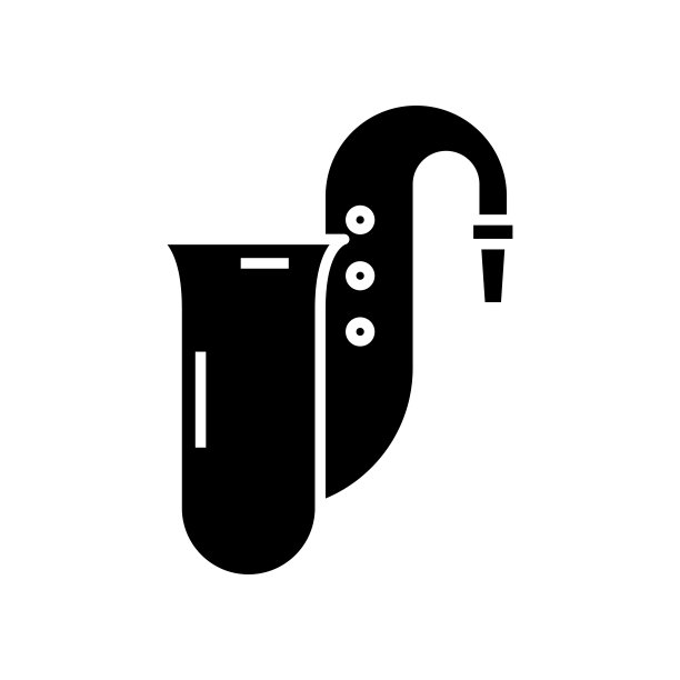 爵士音乐黑色图标、概念插图、矢量平面符号、象形符号图片下载