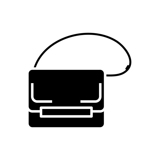 小包黑色图标，概念插图，矢量平面符号，象形符号图片下载