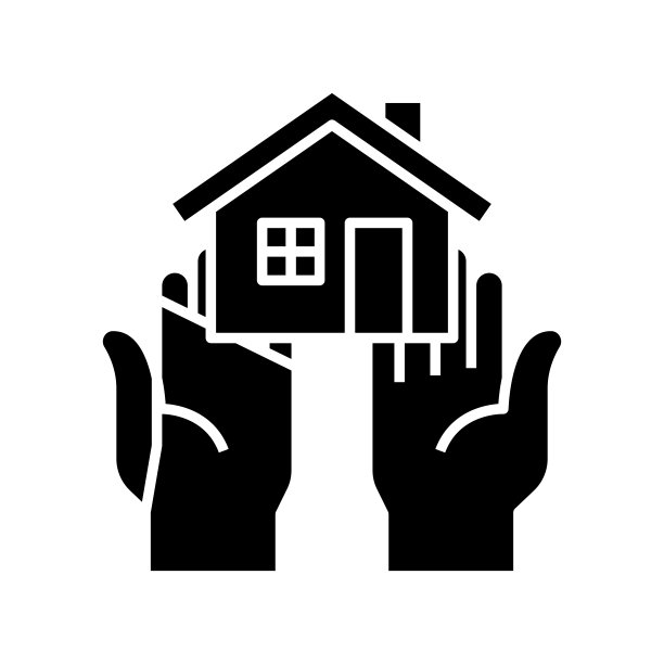 家居保护黑色图标，概念插图，矢量平面符号，象形符号图片下载