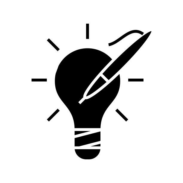 创意记录黑色图标、概念插图、矢量平面符号、象形符号图片下载