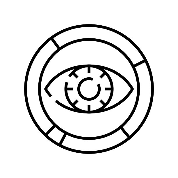 监理线图标、概念符号、轮廓矢量插图、直线符号图片下载