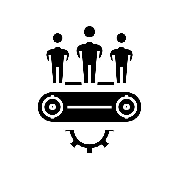 行业从业人员黑色图标、概念插图、矢量平面符号、象形符号图片下载