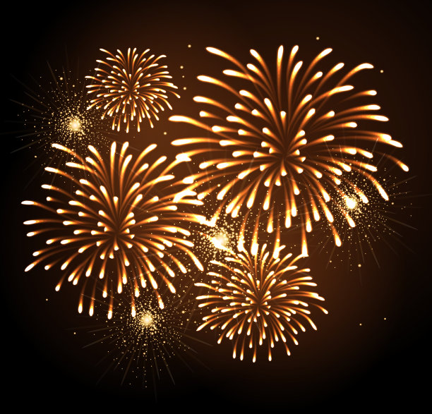 矢量节日烟花。美国独立日图片下载